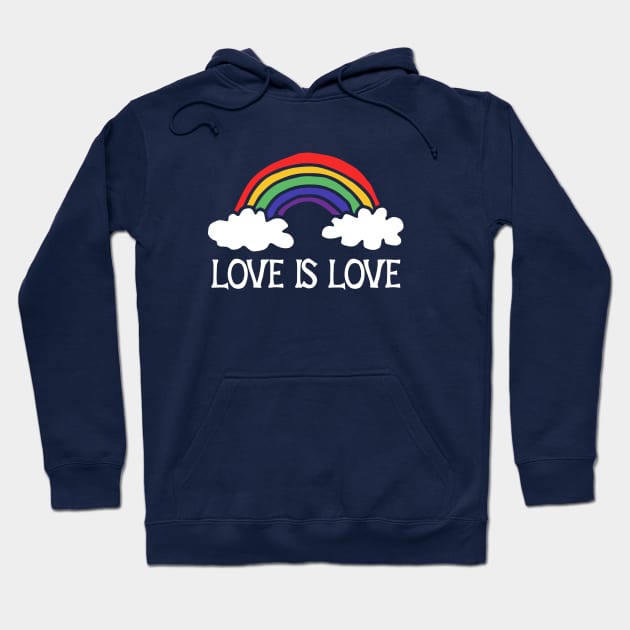 Love is Love rainbow Hoodie by bubbsnugg